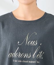 K2KHD64039 a.v.v(アー・ヴェ・ヴェ) 楊柳プリントTシャツ ダークグレー