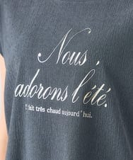 K2KHD64039 a.v.v(アー・ヴェ・ヴェ) 楊柳プリントTシャツ ダークグレー