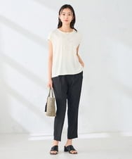 K2KHD64039 a.v.v(アー・ヴェ・ヴェ) 楊柳プリントTシャツ ダークグレー