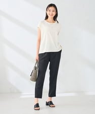 K2KHD64039 a.v.v(アー・ヴェ・ヴェ) 楊柳プリントTシャツ ダークグレー