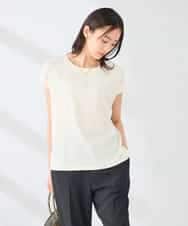K2KHD64039 a.v.v(アー・ヴェ・ヴェ) 楊柳プリントTシャツ アイボリー