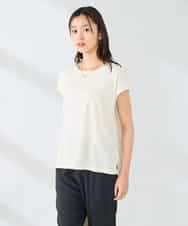 K2KHD64039 a.v.v(アー・ヴェ・ヴェ) 楊柳プリントTシャツ アイボリー
