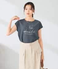 K2KHD64039 a.v.v(アー・ヴェ・ヴェ) 楊柳プリントTシャツ アイボリー