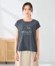 K2KHD64039 a.v.v(アー・ヴェ・ヴェ) 楊柳プリントTシャツ アイボリー
