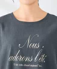 K2KHD64039 a.v.v(アー・ヴェ・ヴェ) 楊柳プリントTシャツ アイボリー