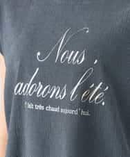 K2KHD64039 a.v.v(アー・ヴェ・ヴェ) 楊柳プリントTシャツ アイボリー