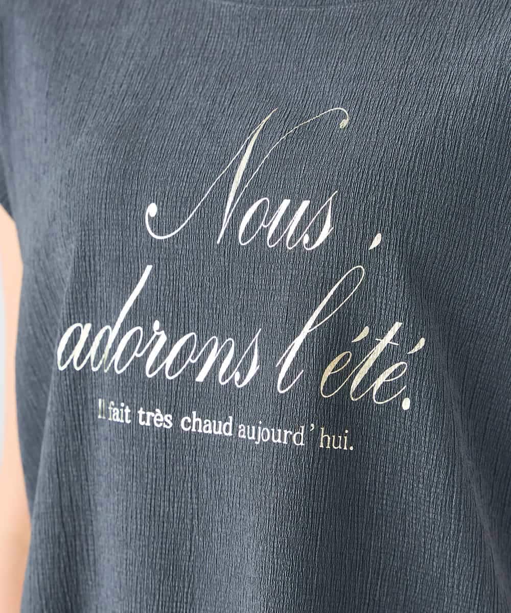 K2KHD64039 a.v.v(アー・ヴェ・ヴェ) 楊柳プリントTシャツ アイボリー