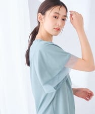K2KHD68044 a.v.v(アー・ヴェ・ヴェ) 【接触冷感/UVカット】シアー切替フレアスリーブトップス ピンク