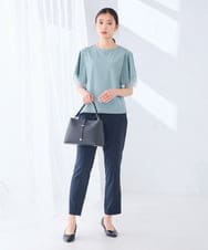 K2KHD68044 a.v.v(アー・ヴェ・ヴェ) 【接触冷感/UVカット】シアー切替フレアスリーブトップス ピンク