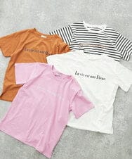 K2KHP16029 a.v.v(アー・ヴェ・ヴェ) 大人のロゴＴシャツ ピンク