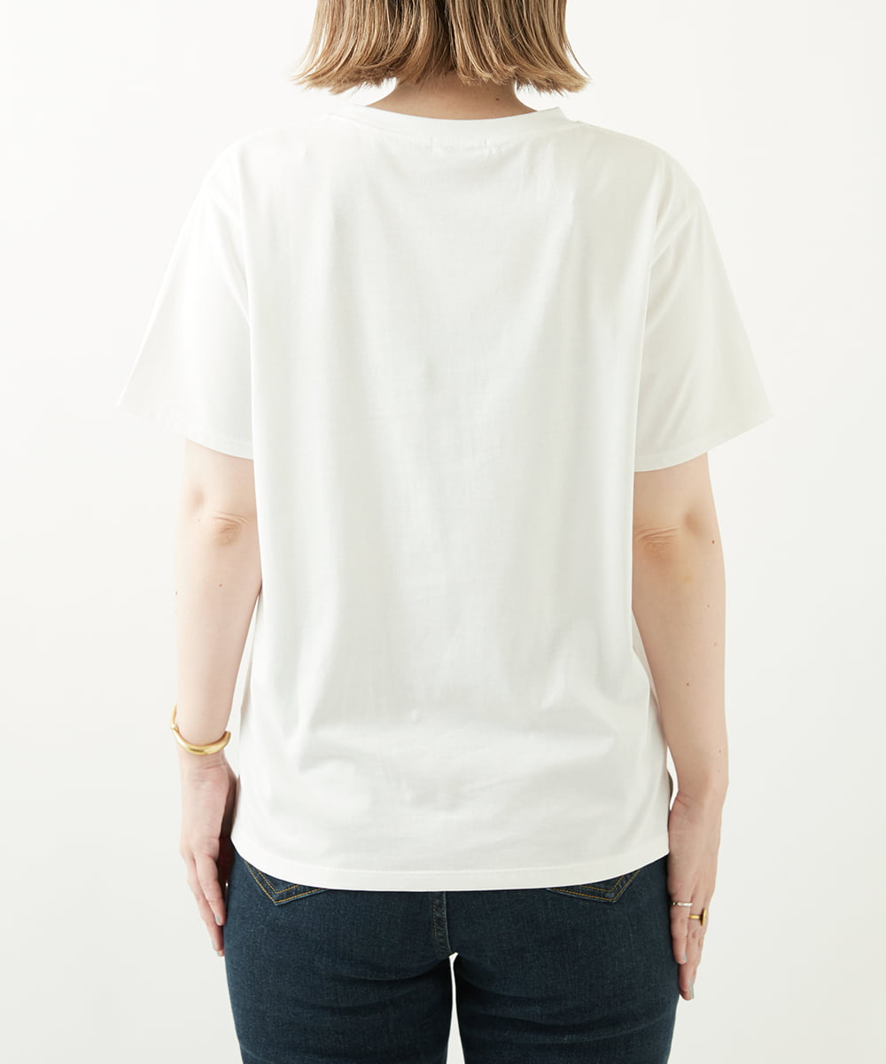 K2KHP16029 a.v.v(アー・ヴェ・ヴェ) 大人のロゴＴシャツ ホワイト