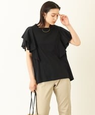 K2KHP61034 a.v.v(アー・ヴェ・ヴェ) 【接触冷感/UVカット】ティアードフレアスリーブカットソー ブラック