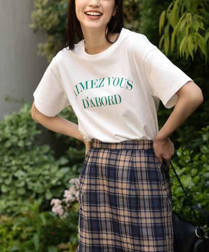 K2KHP66029  ラウンドヘムロゴTシャツ