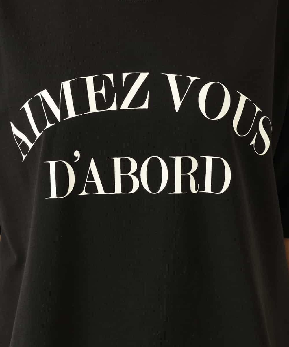 K2KHP66029 a.v.v(アー・ヴェ・ヴェ) ラウンドヘムロゴTシャツ ブラック