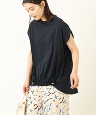 K2KHP67034 a.v.v(アー・ヴェ・ヴェ) 【接触冷感/UVカット】ドロストヘムチュニックカットソー ネイビー