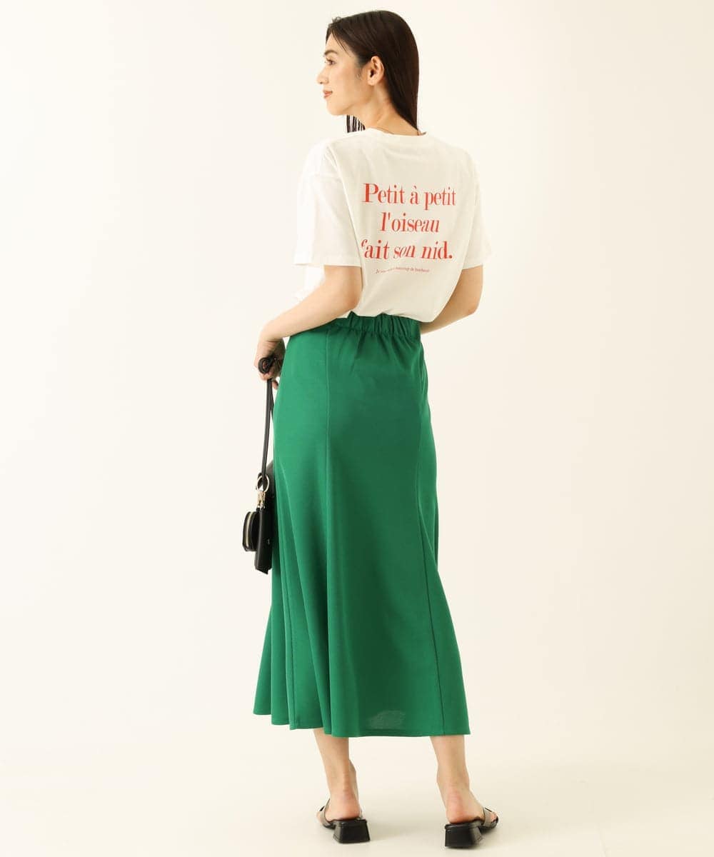 K2KHP77029 a.v.v(アー・ヴェ・ヴェ) ラウンドヘムバックロゴTシャツ ホワイト