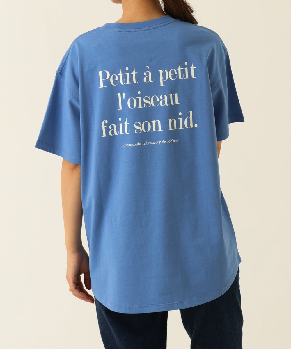 K2KHP77029 a.v.v(アー・ヴェ・ヴェ) ラウンドヘムバックロゴTシャツ ホワイト