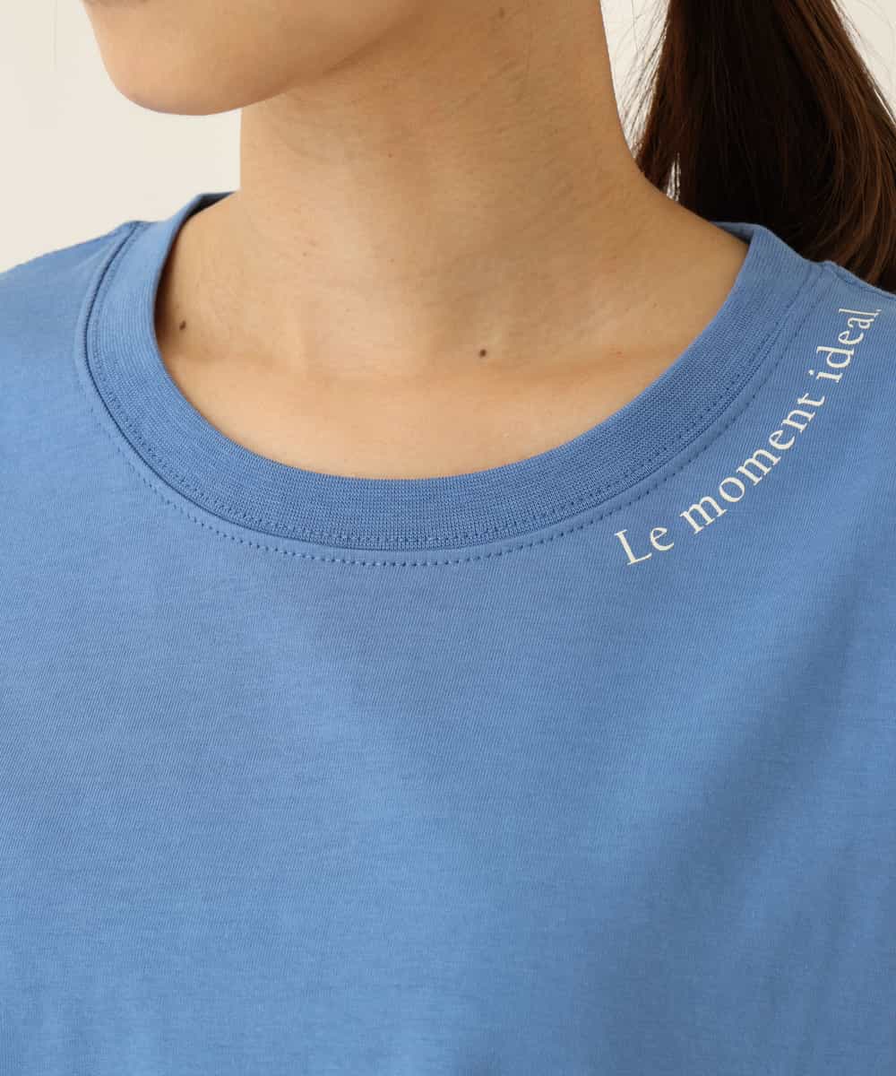 K2KHP77029 a.v.v(アー・ヴェ・ヴェ) ラウンドヘムバックロゴTシャツ ホワイト