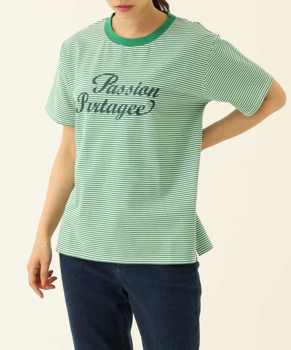 ボーダーロゴリンガーTシャツ(カットソー・Tシャツ) | a.v.v(アー・ヴェ・ヴェ)｜イトキンオンラインストア