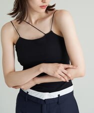 K2KHS03019 a.v.v(アー・ヴェ・ヴェ) ストラップカップ付キャミソール ブラック