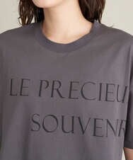 K2KHS60029 a.v.v(アー・ヴェ・ヴェ) クロップド丈ロゴTシャツ ダークグレー