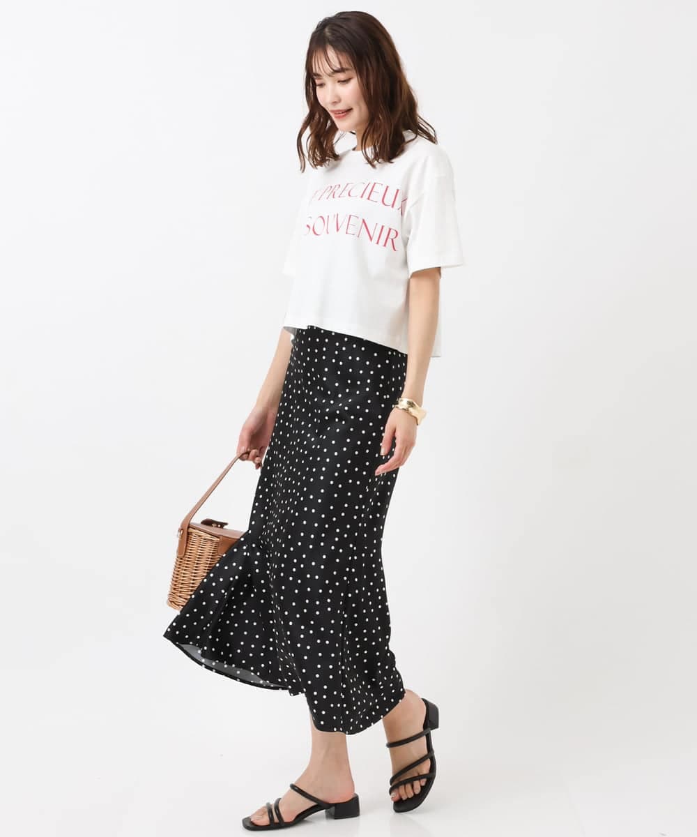 K2KHS60029 a.v.v(アー・ヴェ・ヴェ) クロップド丈ロゴTシャツ ダークグレー