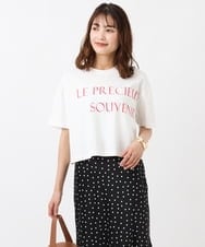 K2KHS60029 a.v.v(アー・ヴェ・ヴェ) クロップド丈ロゴTシャツ ダークグレー
