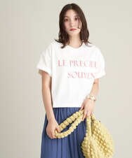 K2KHS60029 a.v.v(アー・ヴェ・ヴェ) クロップド丈ロゴTシャツ ダークグレー