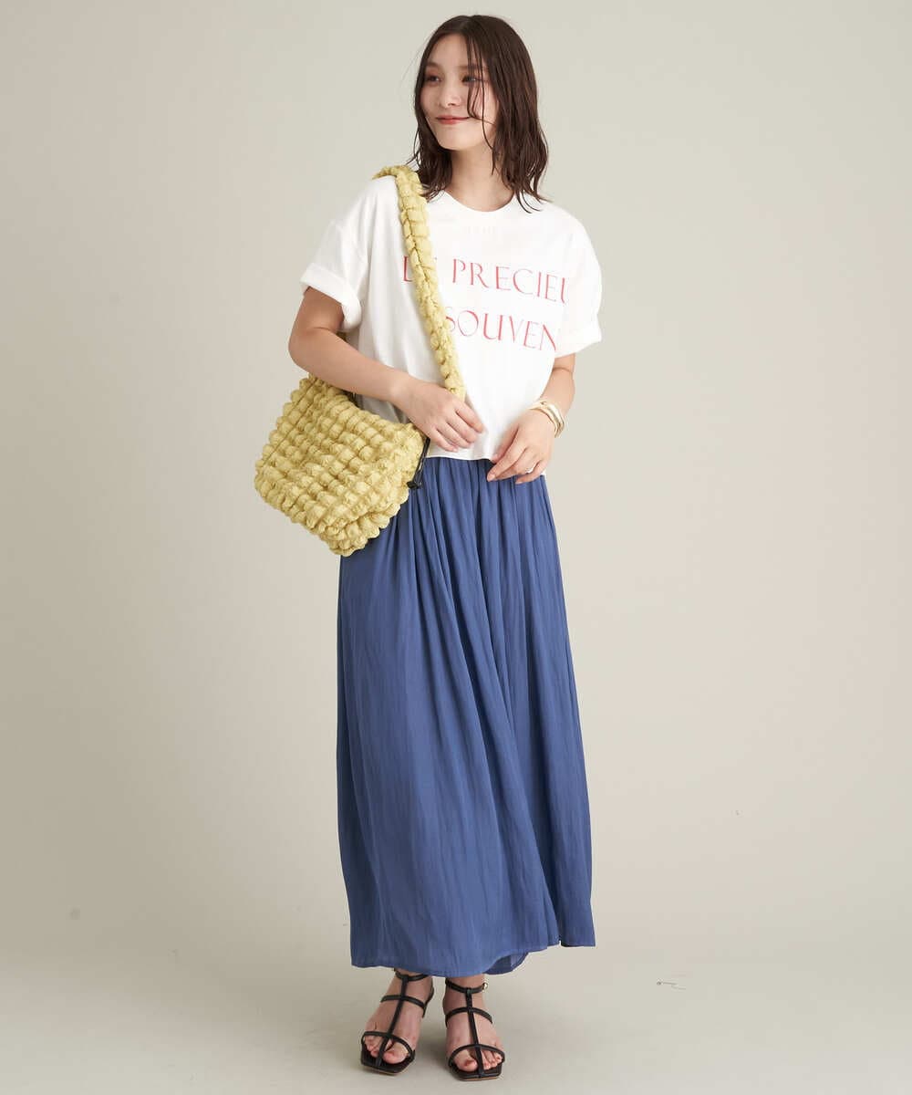 K2KHS60029 a.v.v(アー・ヴェ・ヴェ) クロップド丈ロゴTシャツ ダークグレー