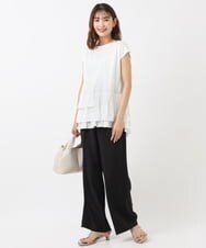 K2KHS62044 a.v.v(アー・ヴェ・ヴェ) ティアードフレンチスリーブトップス ブラック