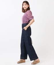 K2KHS66044 a.v.v(アー・ヴェ・ヴェ) 異素材ドッキングシアーパフスリーブカットソー ブラック