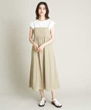 K2KHS67029 a.v.v(アー・ヴェ・ヴェ) ワイドノースリーブロゴTシャツ ダークグレー