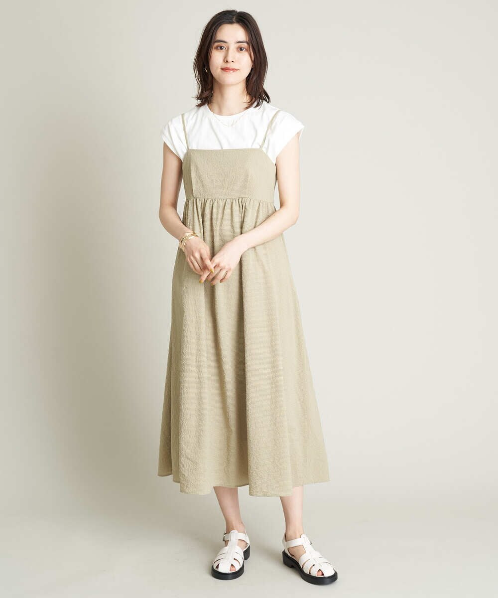 K2KHS67029 a.v.v(アー・ヴェ・ヴェ) ワイドノースリーブロゴTシャツ ダークグレー