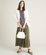 K2KHS67029 a.v.v(アー・ヴェ・ヴェ) ワイドノースリーブロゴTシャツ ダークグレー