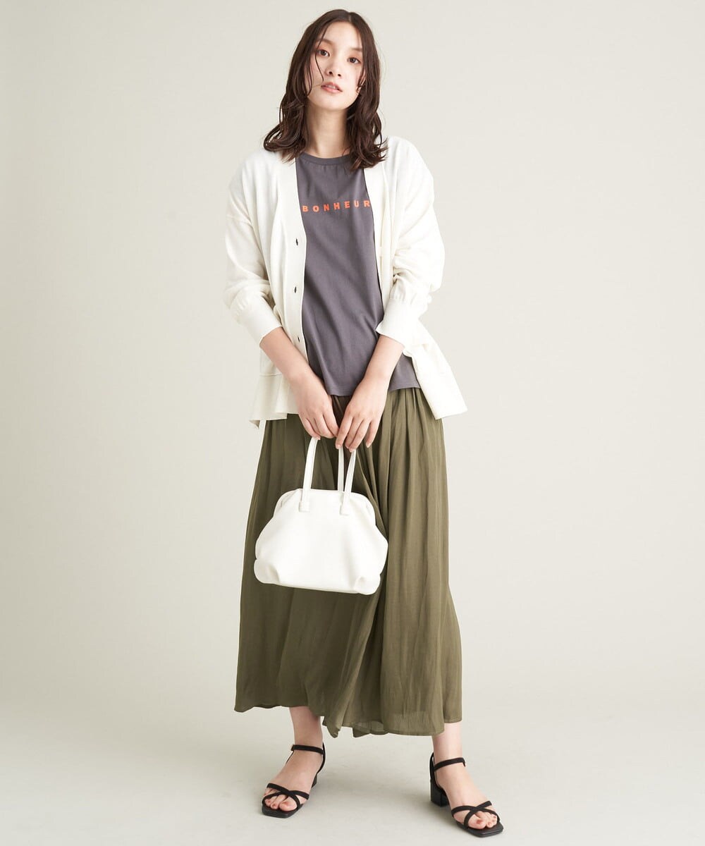 K2KHS67029 a.v.v(アー・ヴェ・ヴェ) ワイドノースリーブロゴTシャツ ダークグレー