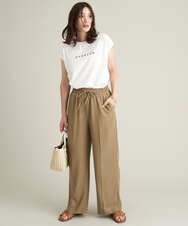 K2KHS67029 a.v.v(アー・ヴェ・ヴェ) ワイドノースリーブロゴTシャツ ダークグレー