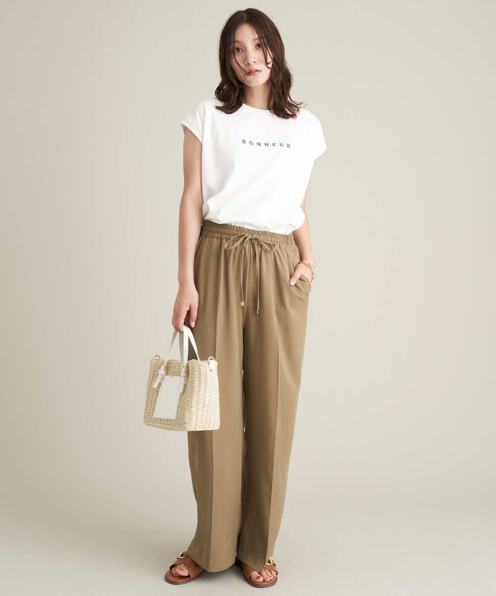 K2KHS67029 a.v.v(アー・ヴェ・ヴェ) ワイドノースリーブロゴTシャツ ダークグレー