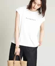 K2KHS67029 a.v.v(アー・ヴェ・ヴェ) ワイドノースリーブロゴTシャツ ホワイト