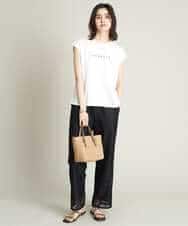 K2KHS67029 a.v.v(アー・ヴェ・ヴェ) ワイドノースリーブロゴTシャツ ダークグレー