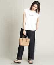 K2KHS67029 a.v.v(アー・ヴェ・ヴェ) ワイドノースリーブロゴTシャツ ダークグレー