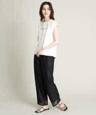 K2KHS67029 a.v.v(アー・ヴェ・ヴェ) ワイドノースリーブロゴTシャツ ダークグレー