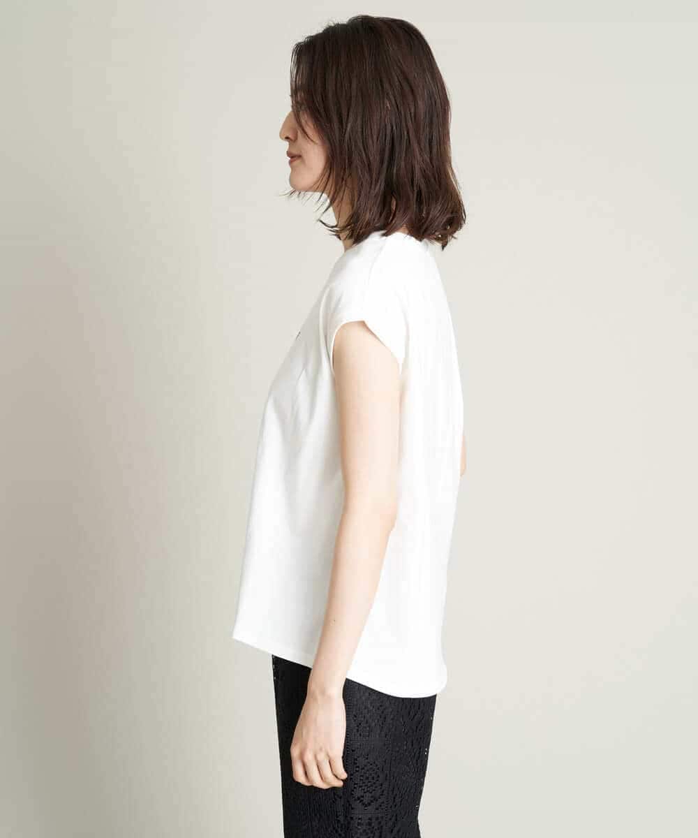 K2KHS67029 a.v.v(アー・ヴェ・ヴェ) ワイドノースリーブロゴTシャツ ダークグレー