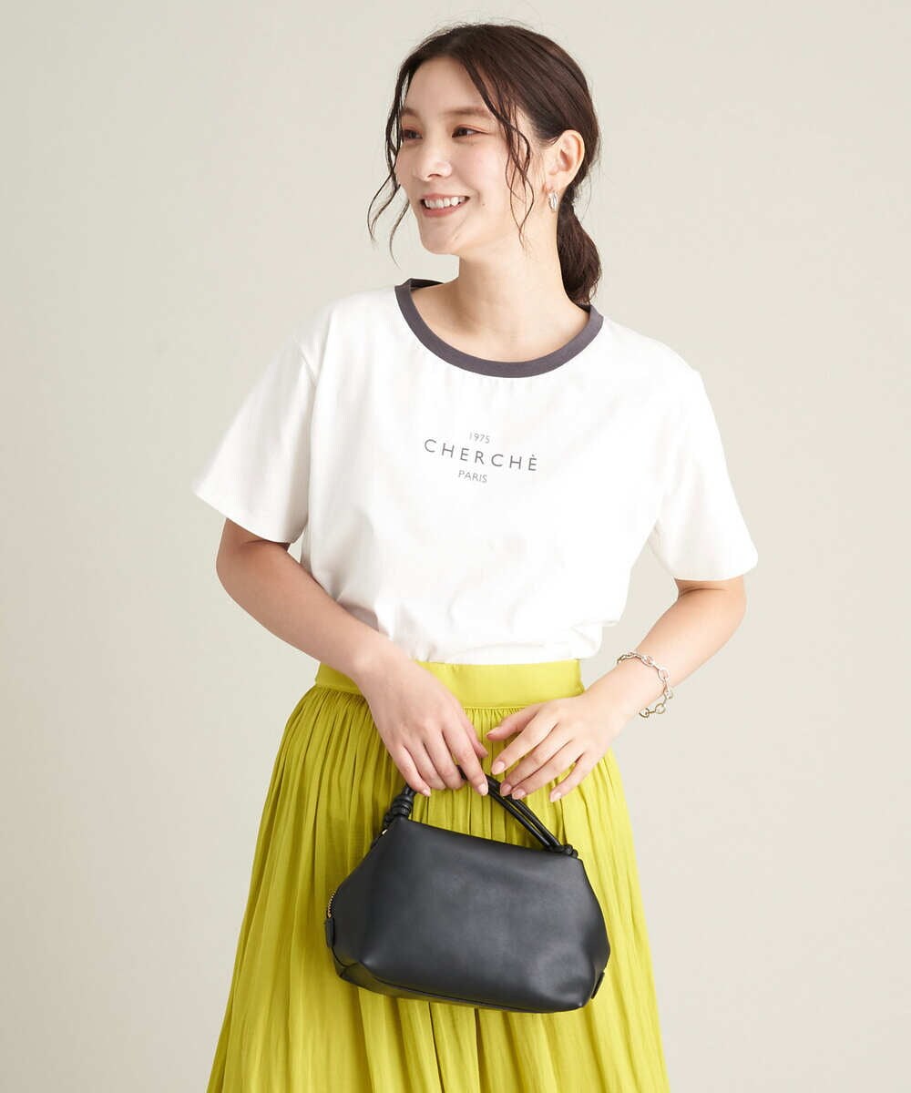 K2KHS68029 a.v.v(アー・ヴェ・ヴェ) リンガーロゴTシャツ ホワイト