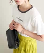 K2KHS68029 a.v.v(アー・ヴェ・ヴェ) リンガーロゴTシャツ ホワイト