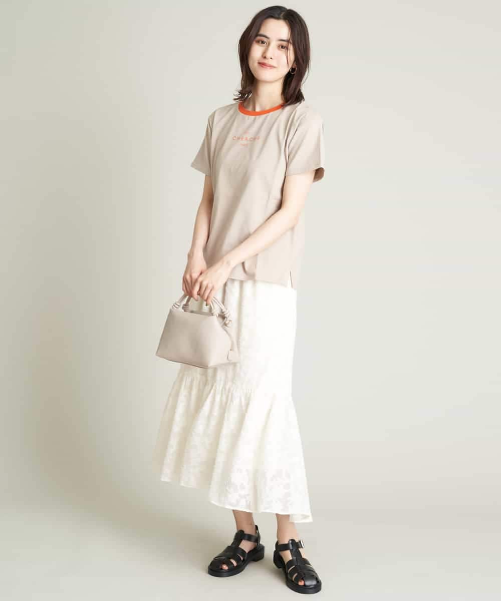 K2KHS68029 a.v.v(アー・ヴェ・ヴェ) リンガーロゴTシャツ ホワイト