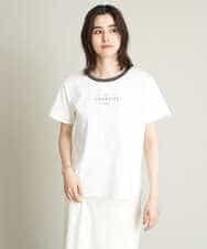 K2KHS68029 a.v.v(アー・ヴェ・ヴェ) リンガーロゴTシャツ ホワイト