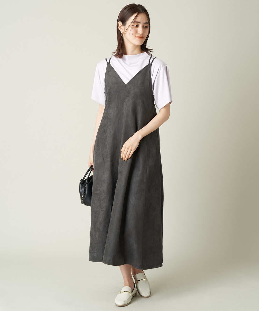K2KHS89034 a.v.v(アー・ヴェ・ヴェ) 大人のハイネックTシャツ グレージュ