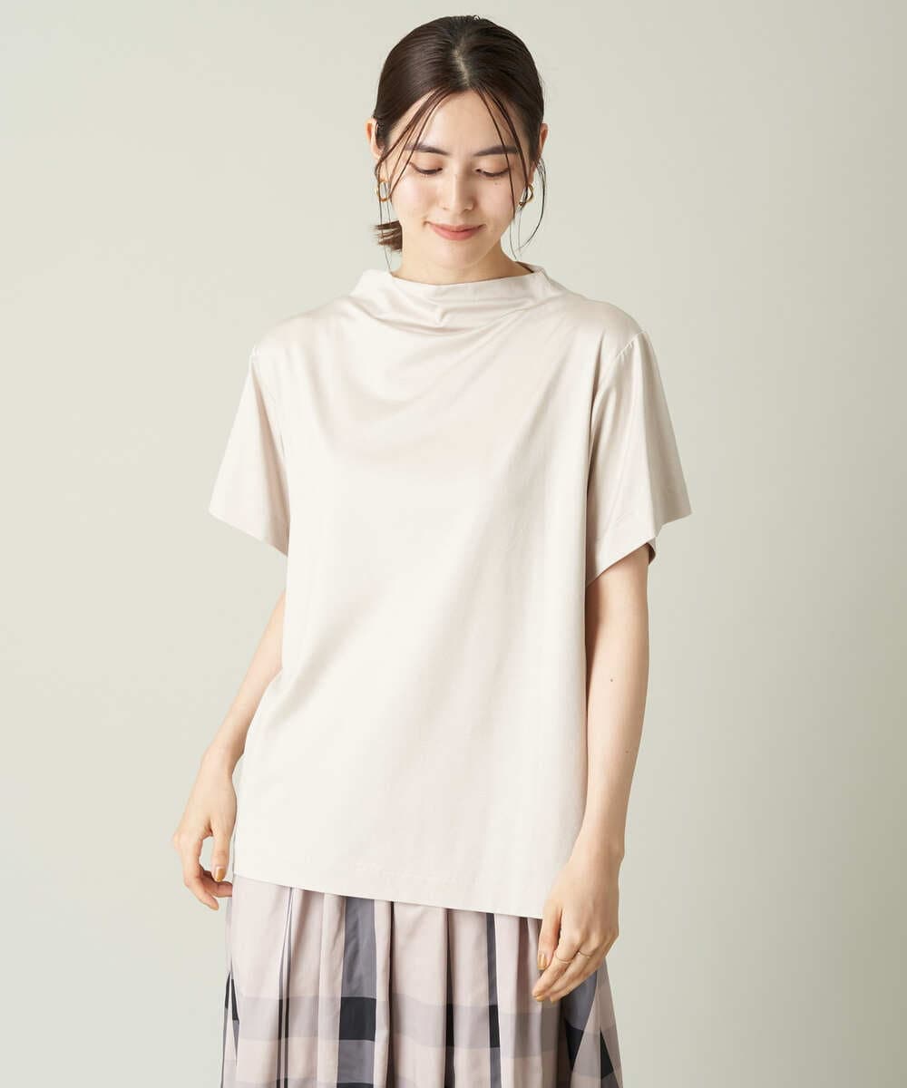 K2KHS89034 a.v.v(アー・ヴェ・ヴェ) 大人のハイネックTシャツ グレージュ