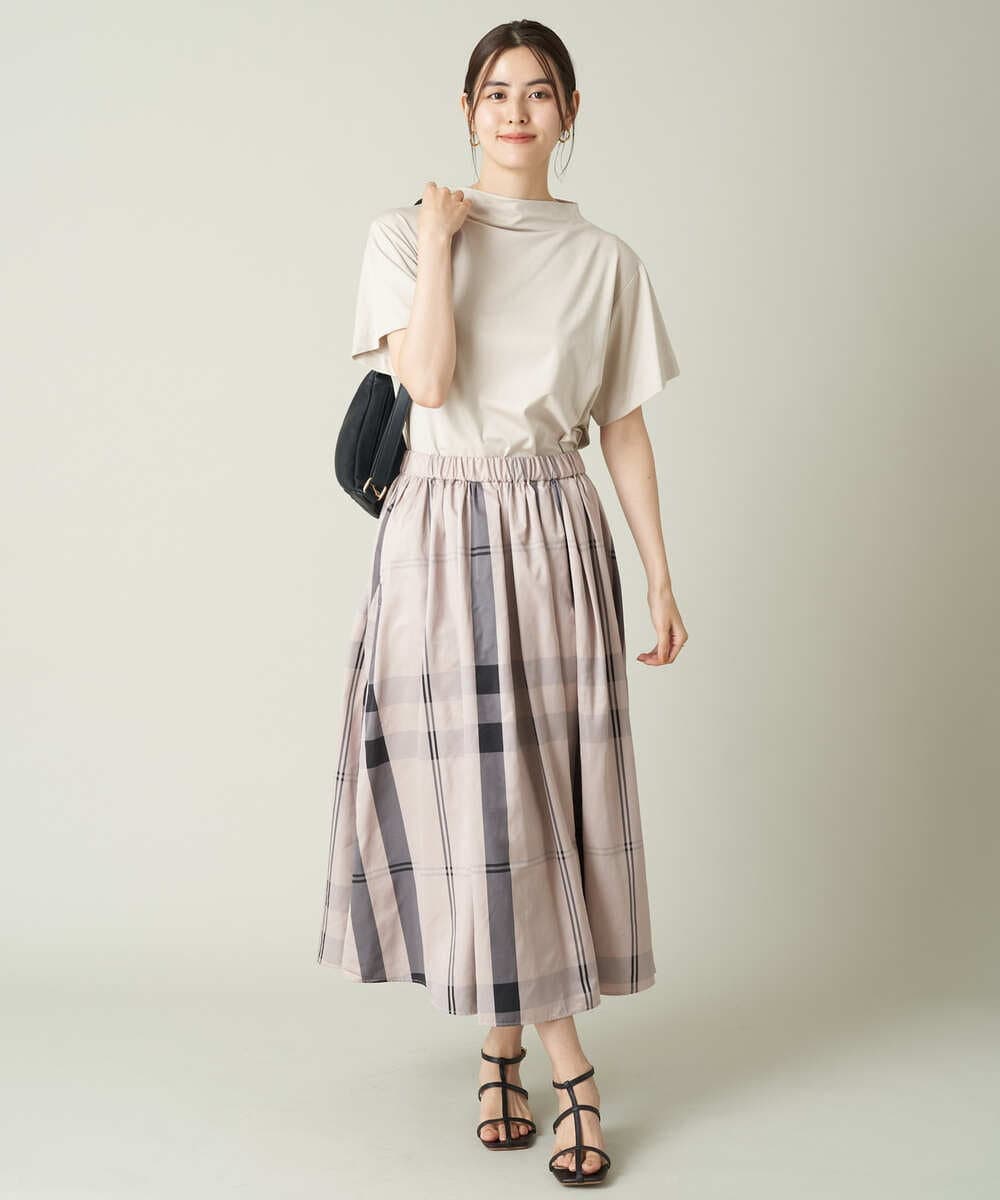 K2KHS89034 a.v.v(アー・ヴェ・ヴェ) 大人のハイネックTシャツ グレージュ