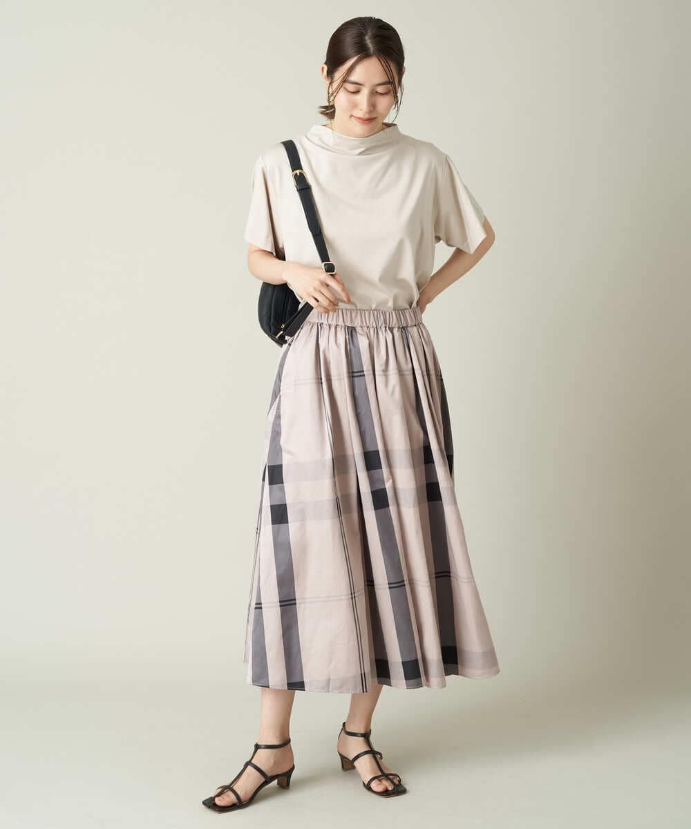 K2KHS89034 a.v.v(アー・ヴェ・ヴェ) 大人のハイネックTシャツ グレージュ
